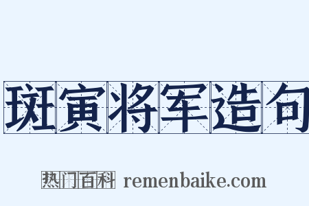 斑寅将军造句是什么意思的图片